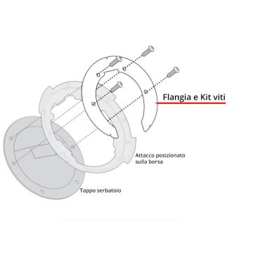 Flange for tank bags Givi BF01