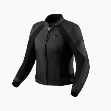 Rev'it Xena 4 Damen-Motorrad-Lederjacke Schwarz-Anthrazit