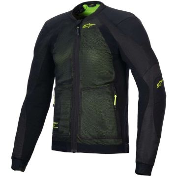 Sommer-Motorradjacke Alpinestars Troop-Air Schwarz Neon Gelb