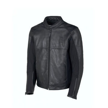 OJ SLENDER Schwarze Sommer-Motorradjacke aus Leder