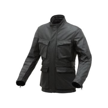 Tucano Urbano  Massimo Schwarze Motorrad-Lederjacke