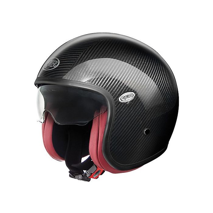 Premier VINTAGE EVO CARBON jet helmet carbon Black