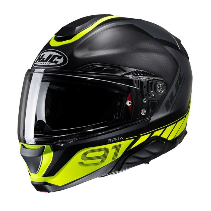 Hjc Modular motorcycle helmet  RPHA91 RAFINO Yellow Black