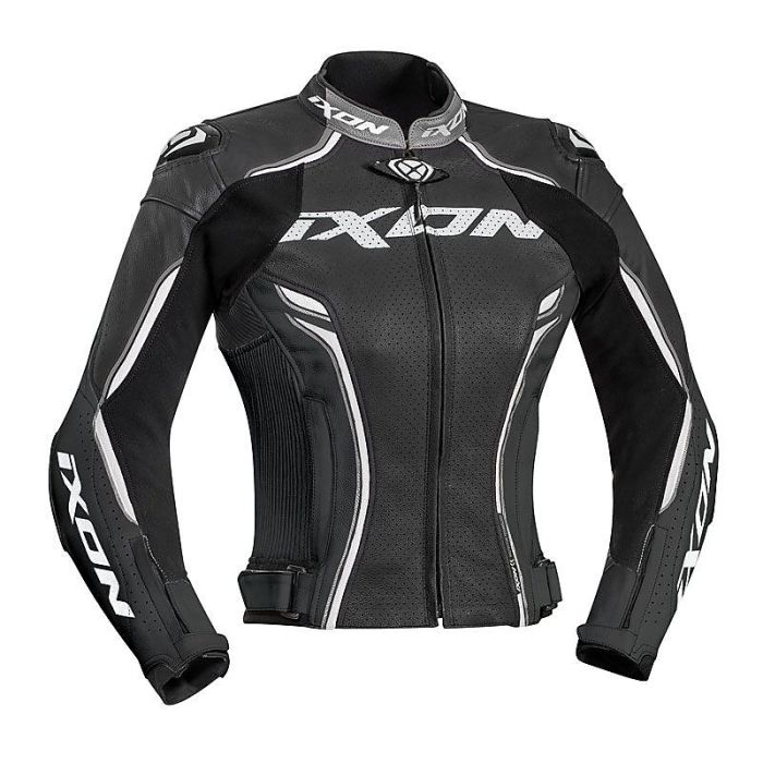 Ixon VORTEX LADY woman leather jacket Black White