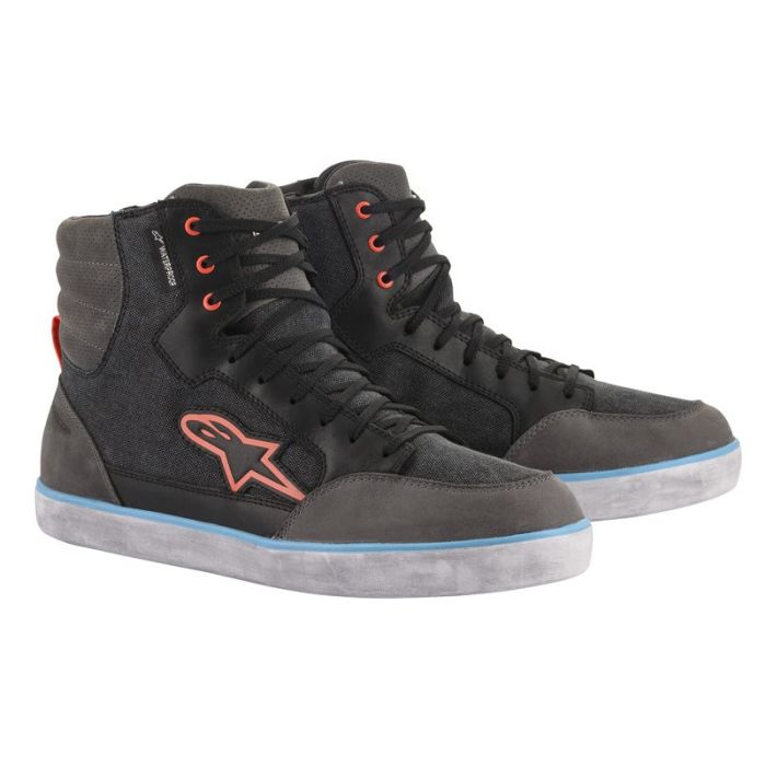 Alpinestars J-6 WATERPROOF shoes Black Anthracite Light Blue